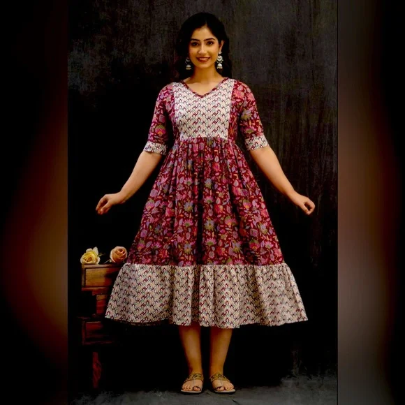 Made in India | Dresses | Brand New Cotton Made In India Maternity Casual A  Line Frock | Poshmark